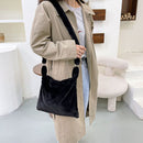 Fashion Plush Cherry Print Shoulder Bag Women Winter Ladies Large Crossbody Bags