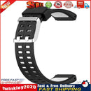 Silicone Watch Band for Polar V800 Replacement Wrist Strap (Black White) Newly