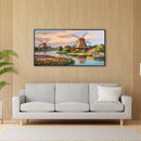 Windmill Oil Paint By Numbers Canvas Picture DIY Home Decoration Gift No Frame