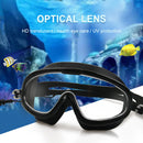 Swimming Goggles with Earplugs Waterproof Adults Diving Eyewear (Black) Newly