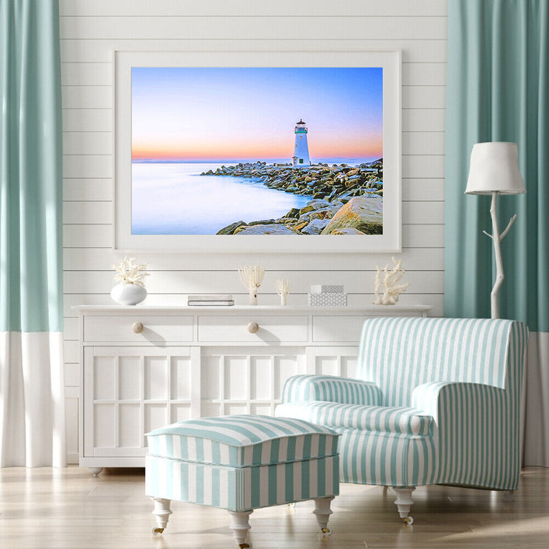 Lighthouse 50x40cm Oil Paint By Numbers Picture DIY M786