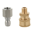 Pressure Washer Adapter Set 1/4 inch Quick Disconnect Kit Male + Female Cou