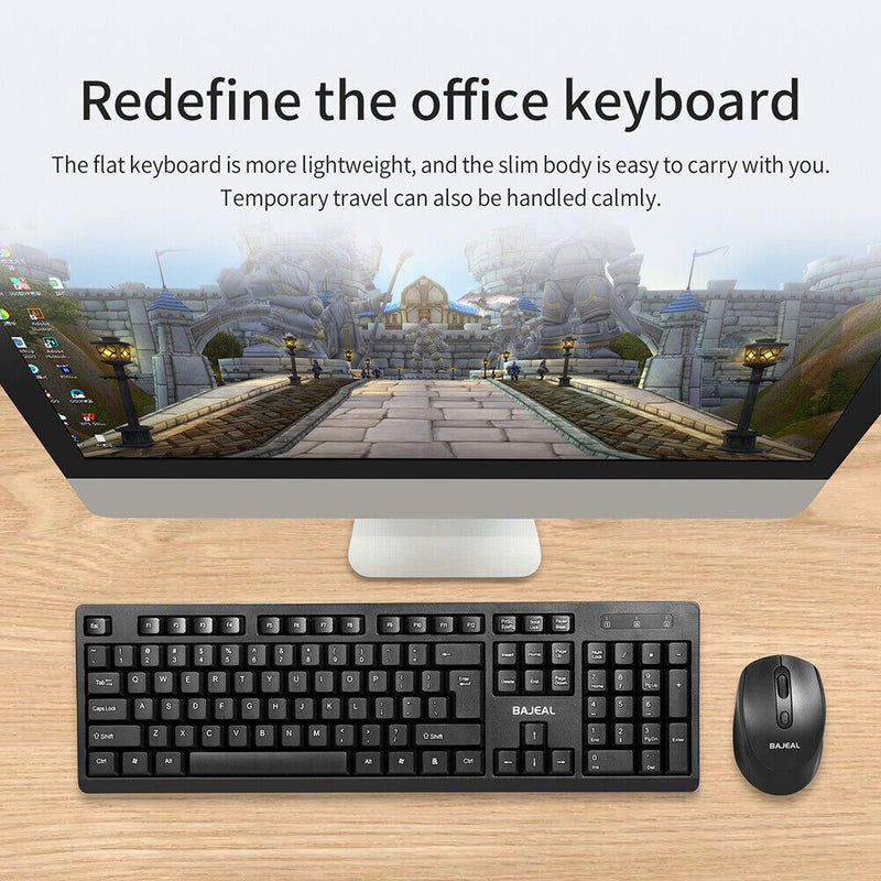 2.4G Wireless Keyboard Mice Combo Kit Computer Accessories for Notebook Desktop PC