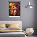 5D Diamond Painting Pumpkin Bear Full Round Drill Rhinestone DIY Decoration Gift
