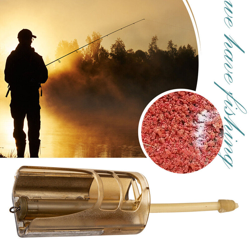 Bait Feeder Cages Carp Fishing Pellet Ground Worm Lure Trap Holder Sinker T
