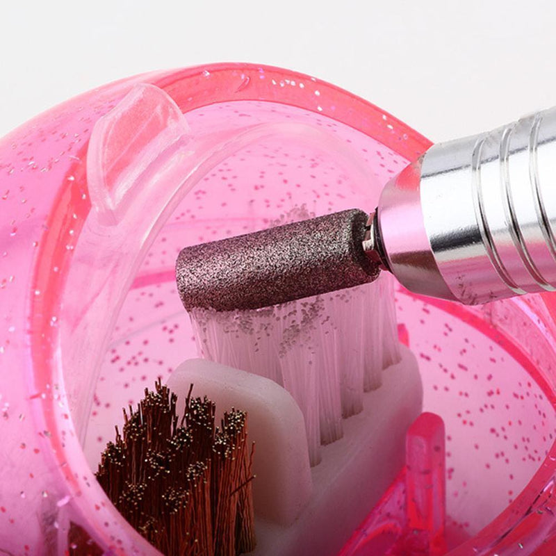 Plastic Nail Art Drill Grinding Head Deep Cleaning Brush Manicure Tools