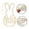 Wooden Hello Spring Wreath Sign Easter Bunny Wreath Spring Decor Wedding I8D6