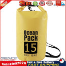 Waterproof Dry Bag Pack Sack Swimming Kayaking River Trekking (15L Yellow) Newly