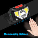 XPG+COB LED Headlamp Wave Induction 1000mAh Waterproof Outdoor Head Flashlight