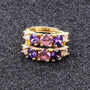 Zircon Earrings Hot Colorful Flower Ear Ring Ear Stud Ear Clip
