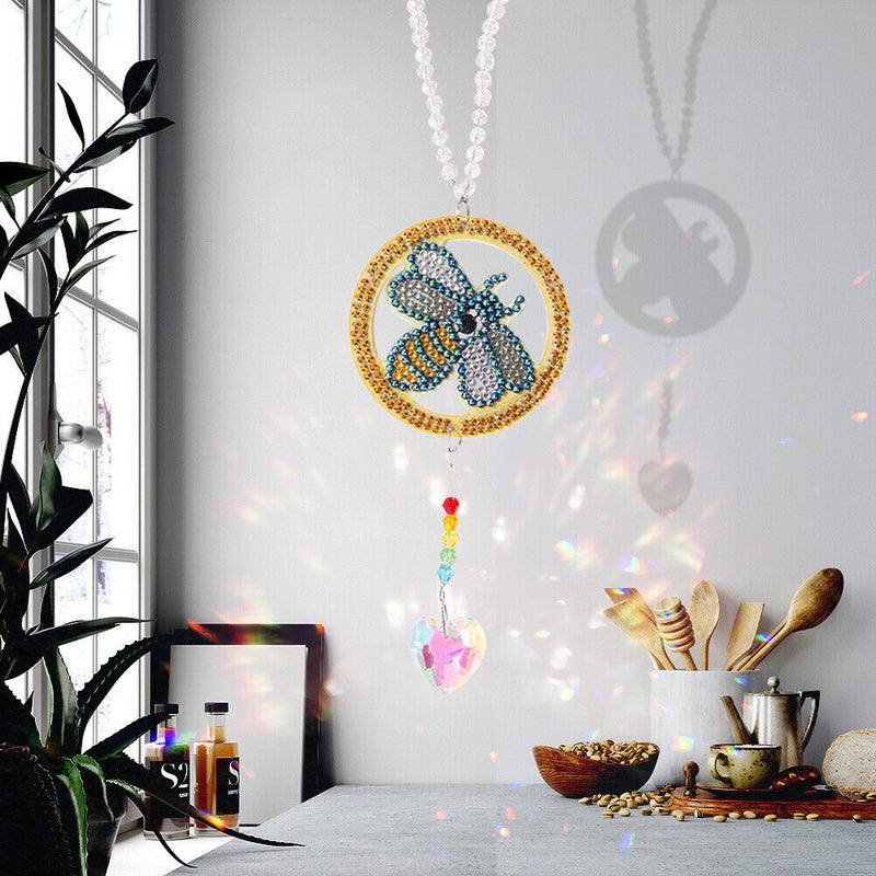 Bird Owl Butterfly Prism Pendant DIY Diamond Painting Window Car Crystal Hanging