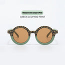 Summer Kids Girl Boys Sunglasses Leopard Children UV400 Eyewear (Green) Newly