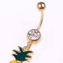 Fashion Women Pineapple Navel Nail Bar Piercing Belly Rings Body Jewelry