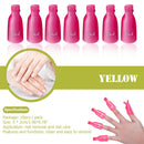10pcs Plastic Nail Gel Polish Cap Clips Remover Fingers Tips Wrap Rose Red Newly