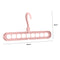 Clothes Wardrobe Hanger Hook Clothing Hanging Rack Shelf Organizer (Pink) Newly