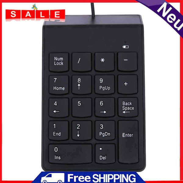 Mini USB Numeric Keyboard 18-Button Num Pad Wired Number Keyboard Digita