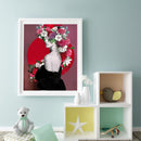 Girl with Flower Oil Paint By Number Kit DIY Frameless Drawing Picture for Ad