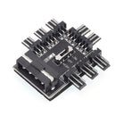 1 to 8 Computer Chassis Fan Hub Cooling Speed Controller 12V Power Supply Cooler