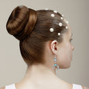Western Style Crescent Drop Earrings Retro Turquoise Horns Earrings Jewelry