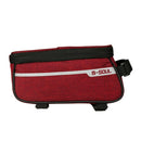 Waterproof Bicycle Front Tube Bag 6in Phone Touch Screen Saddle Bag (Red) Newly