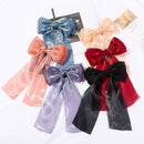Ribbon Tiara Shimmer Hair Scrunchies Knot Hair Barrettes Elastic Hairclips