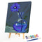 Blue Chrysanthemum Oil Paint By Numbers Kit DIY Acrylic Painting on Canvas