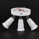 Adjustable E27 Splitter 3 Head Lamp Base LED Bulb Holder Adapter Socket Newly