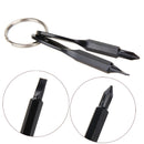 2PCS Splitter Black Perfect Multitools Keychain Screwdriver EDC-