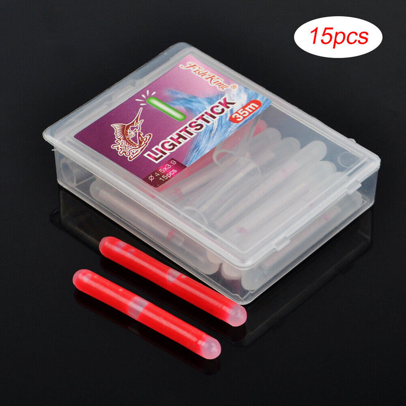 15pcs Fishing Float Fluorescent Light Stick Luminous Night Float Rod Lights