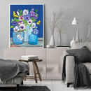 Flowers Butterflies Oil Paint By Numbers Kits DIY Handpainted on Canvas Art
