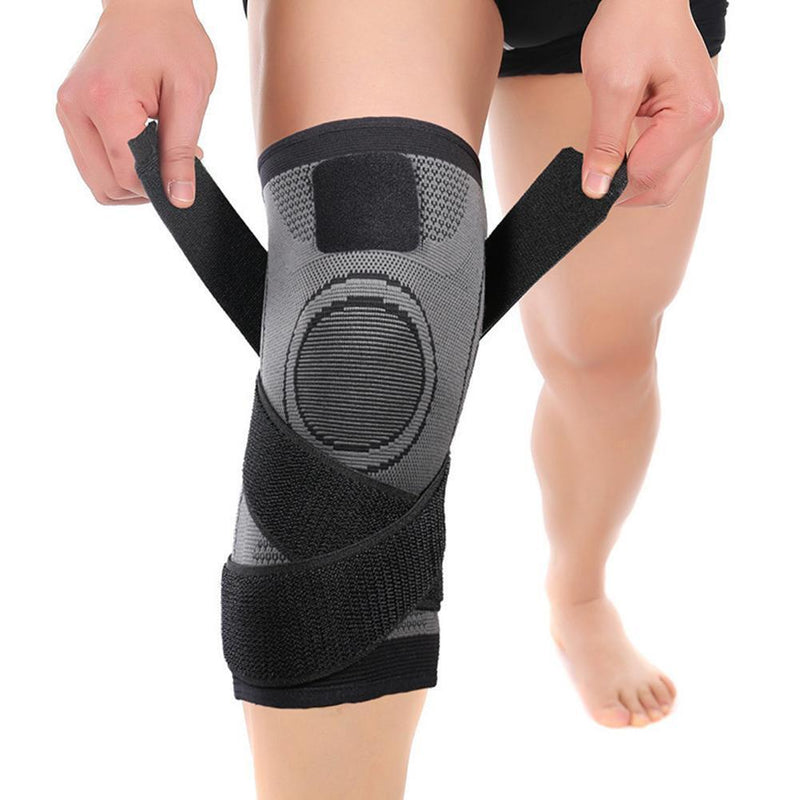 Breathable Sports Compression Knee Strap Elastic Knee Protective Pad (M)