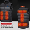 11 Places Zones Heated Vest Splicing Heating Jacket Thermal Waistcoat for Sports