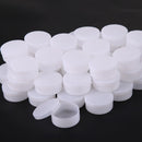 50pcs White Plastic Cosmetic Sample Container 10 Grams Jars Pot Glover