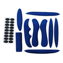 27pcs Cycling Helmet Inner Pads Kit Sealed Sponge for Motorcycle (Blue) Newly