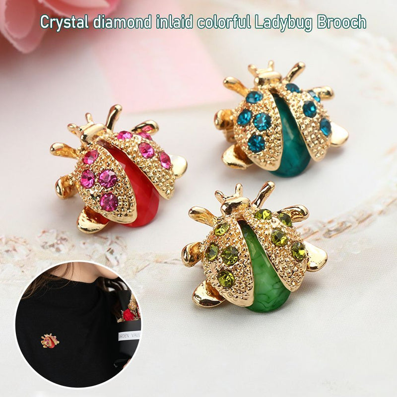 Zircon Decor Ladybug Brooches Insect Brooch Pin Animal Brooch Costume Badge Pin