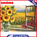 5D Full Round Drill Sunflower Diamond Painting Kit for DIY Home Art Decoration