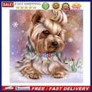 5D DIY Full Round Drill Diamond Paint Dog Mosaic Rhinestone Drawing Picture