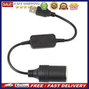 5V USB Male to 12V Cigarette Lighter Socket Converter Adapter for Car