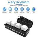 RGB Macro Custom 3 Key / 4 Key Hotswap Mechanical Keyboard for PS Drawing Gaming