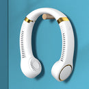 4000mAh Summer Cooling Leafless Personal Handheld Hanging Neck Fan (White)