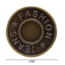 6pcs Button for Jeans 17mm No Sewing Metal Jean Denim Fasteners Button (2) Newly