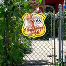 Shield Shape Route 66 Sexy Plate Metal Tin Sign Plaque for Bar Pub Club