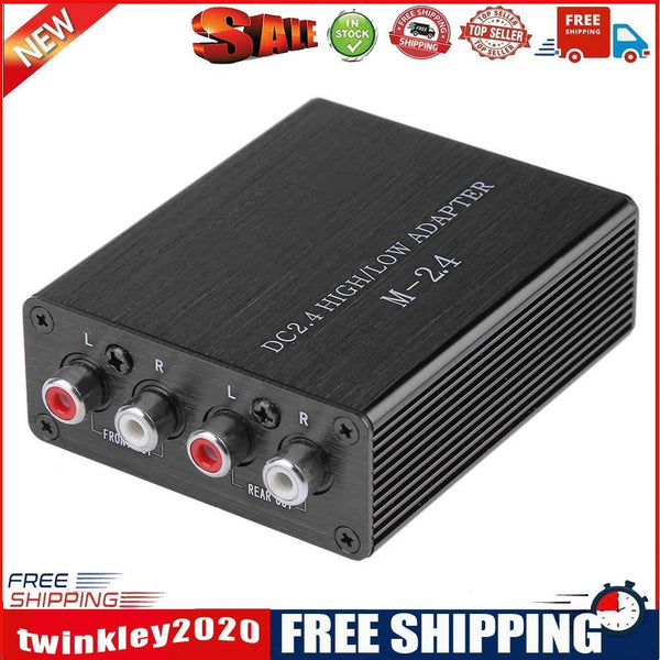 Car Audio RCA Speaker High to Low Level Line Output Converter w/ Wire