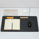Office Computer Desk Modern Table Mouse Pad Wool Felt Laptop Mat(Gray)  Newly