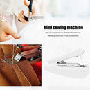 Mini Sewing Machines Portable Needlework Mending Handworking Tools (White)