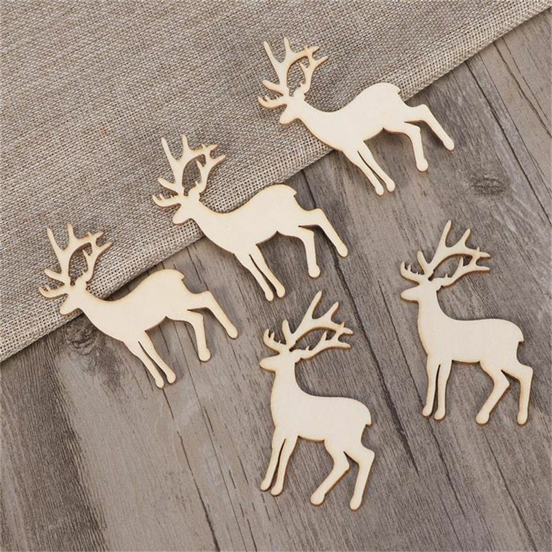 Decorations Wooden Elk Decor Reindeer Hanging Card Christmas Tree Hanging