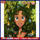 Hand Painted Oil Paint By Numbers Girl Birds Digital Drawing On Canvas Home Art