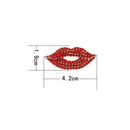 Sexy Women Crystal Lips Costume Brooches Creative Kiss Pin Jewelry (Red) Newly