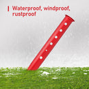 Snow & Sand Tent Stakes Pegs - Rustproof Aluminum U-Shaped Tent Pegs (Red) Newly