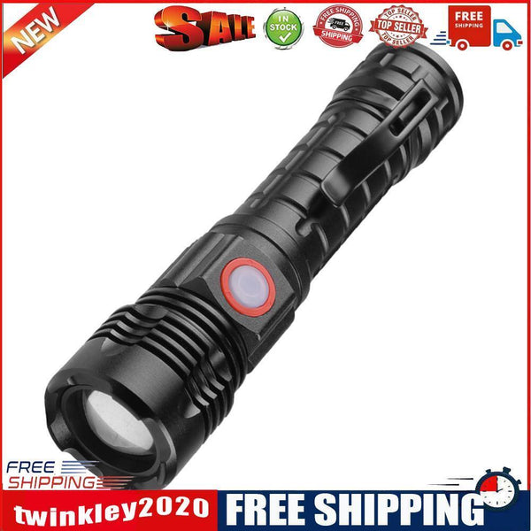 XHP50 Flashlight 5 Modes USB Rechargeable Waterproof Zoom Camping LED Torch